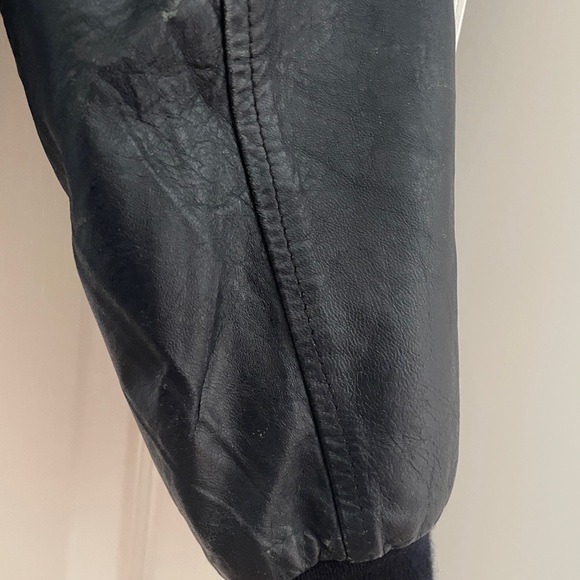 Leather Bomber Jacket - Picture 6 of 7